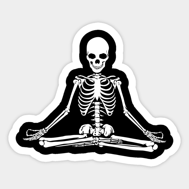 Meditating Skeleton Sticker by MasutaroOracle